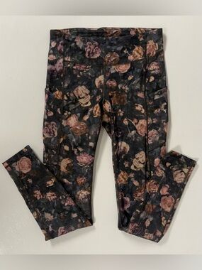 Lululemon Speed Up Tight 26” Frosted Rose Floral Pockets Luxtreme Pants Women 4